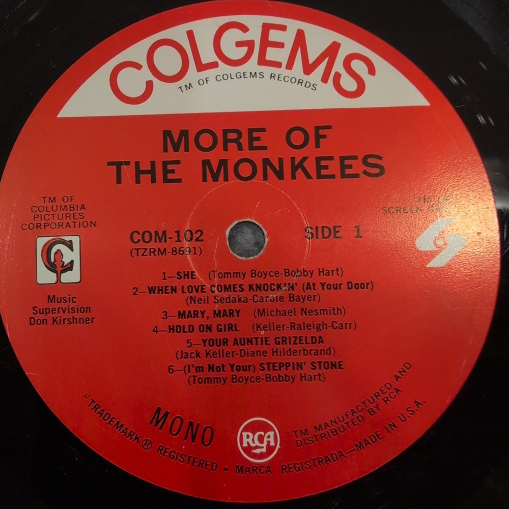 The Monkees More of the Monkees Vinyl LP Mono Colgems COM-102 1967 Vintage - Picture 1 of 4